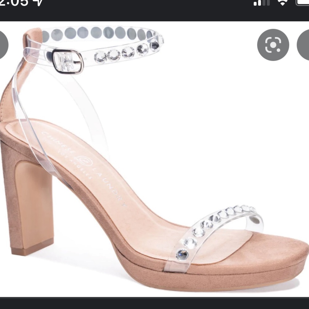 Chinese Laundry nude suede studded heels